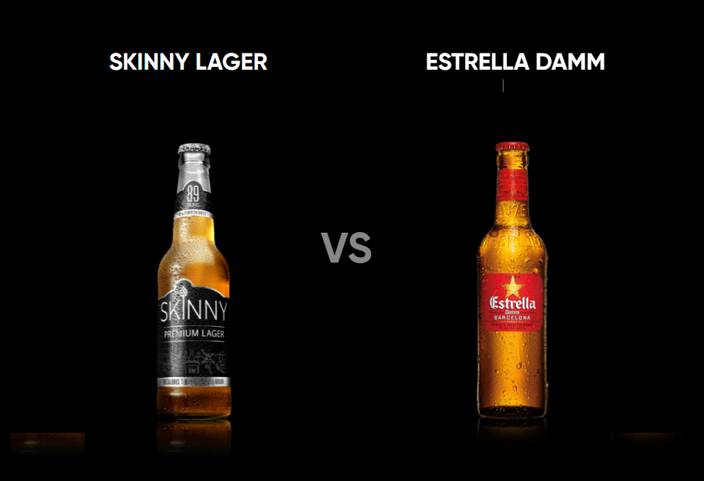 Calories in a Pint of Estrella Vs. Skinny Lager